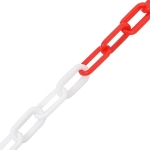 Catena Segnaletica Rossa e Bianca 30 m Ø4 mm in Plastica