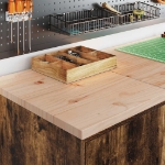 Armadi da Garage 2 pz Rovere Fumo in Legno Multistrato