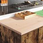 Armadi da Garage 2 pz Rovere Fumo in Legno Multistrato