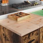 Armadi da Garage 2 pz Rovere Fumo in Legno Multistrato