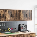 Pensili per Garage 2 pz Rovere Fumo in Legno Multistrato