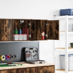 Pensili per Garage 2 pz Rovere Fumo in Legno Multistrato