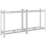 Ripiani Pneumatici a 2 Strati 2 pz Argento 110x40x109cm Acciaio