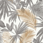 DUTCH WALLCOVERINGS Carta da Parati Wild Palms Grigio e Beige