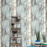 DUTCH WALLCOVERINGS Carta da Parati Motivo Legno di Scarto Blu PE10012