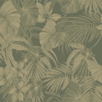 DUTCH WALLCOVERINGS Carta da Parati Joelle in Verde e Oro