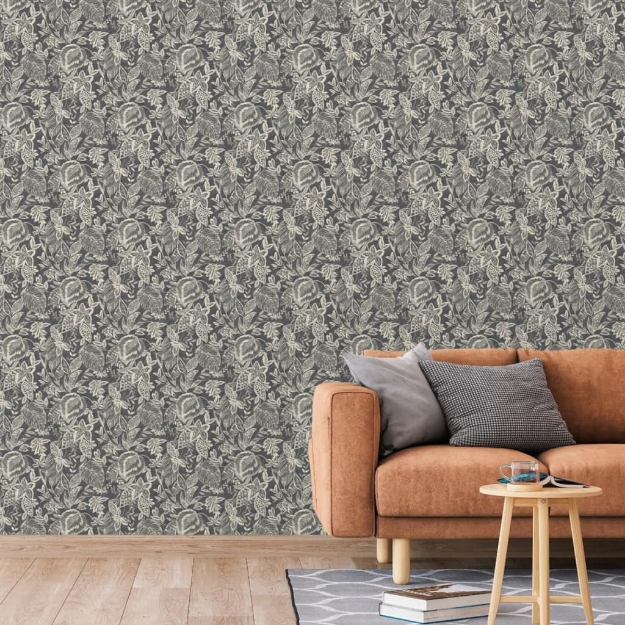 DUTCH WALLCOVERINGS Carta da Parati Mae Bianco e Beige