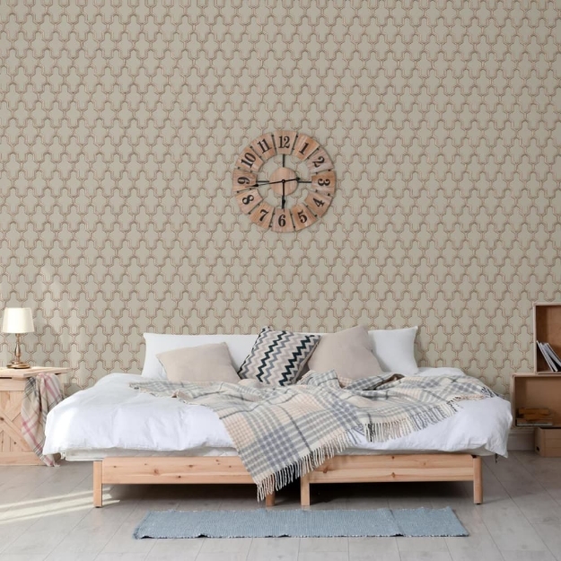 DUTCH WALLCOVERINGS Carta da Parati Geometric Oro e Verde