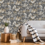 DUTCH WALLCOVERINGS Carta da Parati Leopardo Grigio e Beige