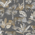 DUTCH WALLCOVERINGS Carta da Parati Leopardo Grigio e Beige