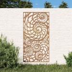 Decorazione Muro da Giardino 105x55cm Conchiglia Acciaio Corten