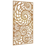 Decorazione Muro da Giardino 105x55cm Conchiglia Acciaio Corten