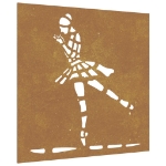 Decorazione Muro Giardino 55x55 cm Ballerina in Acciaio Corten