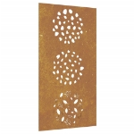 Decorazione Muro da Giardino 105x55 cm Foglia Acciaio Corten