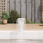 Fontana per Piscina in Acciaio Inossidabile 64x30x52 cm Argento