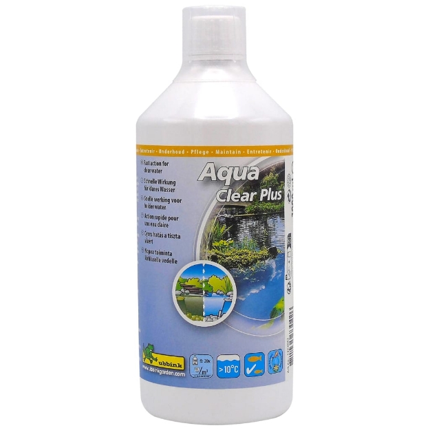 Ubbink Trattamento Acqua Laghetto Aqua Clear Plus 1000ml per 20000L