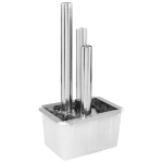 Fontana da Giardino Argento 48x34x88 cm in Acciaio Inox