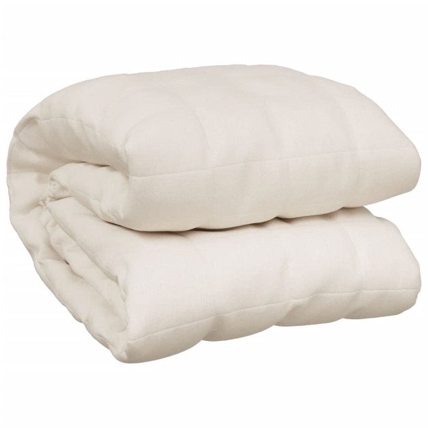 Coperta Ponderata Crema Chiaro 122x183 cm 9 kg Tessuto