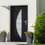 Porta Ingresso Antracite 98x190 cm in PVC