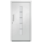 Porta d'Ingresso in Alluminio e PVC Bianco 100x210 cm