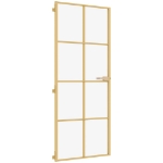 Porta Interni Sottile Oro 83x201,5cm Vetro Temperato Alluminio