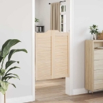 Porte a Battente 1-Paio Design a Lamelle 100x80cm Legno di Pino