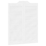 Porte a Battente 1-Paio Design a Lamelle Bianco 100x80 cm