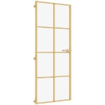 Porta Interni Sottile Oro 93x201,5cm Vetro Temperato Alluminio