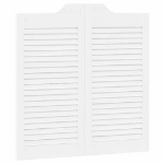 Porte a Battente 1-Paio Design a Lamelle Bianco 80x80 cm