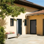 Porta Ingresso Antracite 98x208 cm in PVC