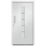 Porta d'Ingresso in Alluminio e PVC Bianco 100x200 cm