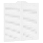 Porte a Battente 1-Paio Design a Lamelle Bianco 100x100 cm