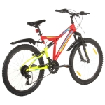 Mountain Bike 21 Speed 26" Ruote 49 cm Rosso