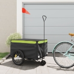 Rimorchio da Bici Nero e Verde 45 kg in Ferro