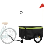 Rimorchio da Bici Nero e Verde 45 kg in Ferro