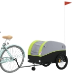 Rimorchio da Bici Nero e Verde 45 kg in Ferro