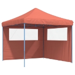 Tendone per Feste Pieghevole Pop-Up con 2 Pareti Terracotta