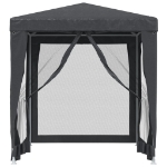 Tenda per Feste con 4 Pareti in Rete Antracite 2x2 m in HDPE