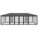 Tenda per Feste con 12 Pareti in Rete Antracite 8x4 m in HDPE