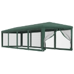 Tenda per Feste con 10 Pareti Laterali in Rete Verde 3x12m HDPE