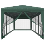 Tenda per Feste con 10 Pareti Laterali in Rete Verde 3x12m HDPE