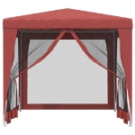 Tenda per Feste 4 Pareti Laterali in Rete Rossa 2,5x2,5m HDPE