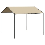 Tenda a Baldacchino Beige 4x4 m in Acciaio e Tessuto