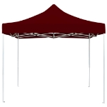 Gazebo Professionale Pieghevole in Alluminio 3x3 m Rosso Vino