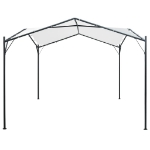 Gazebo da Giardino 3x3x2,6 m Bianco 180 g/m²