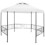 Gazebo da Giardino 323x275x265 cm Bianco 180 g/m²