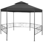 Gazebo da Giardino 323x275x265 cm Antracite