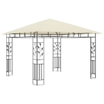 Gazebo con Zanzariera 3x3x2,73 m Crema 180 g/m²