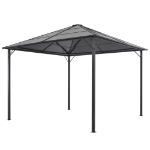 Gazebo con Tettuccio in Alluminio 3x3 m Antracite