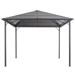 Gazebo con Tettuccio in Alluminio 3x3 m Antracite